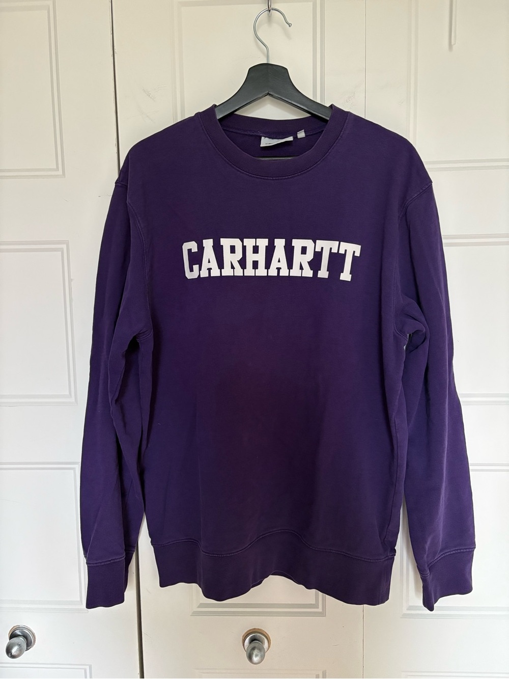 Carhartt WIP Purple College Logo Crewneck Sweatshirt